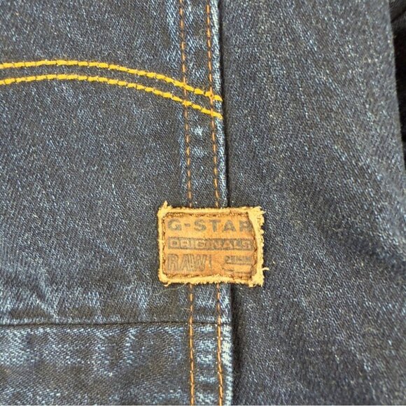 Vintage G-Star Men's Sz 40x31 Staq 3D Tapered Dark Indigo Denim Jeans Button Fly - Picture 8 of 13